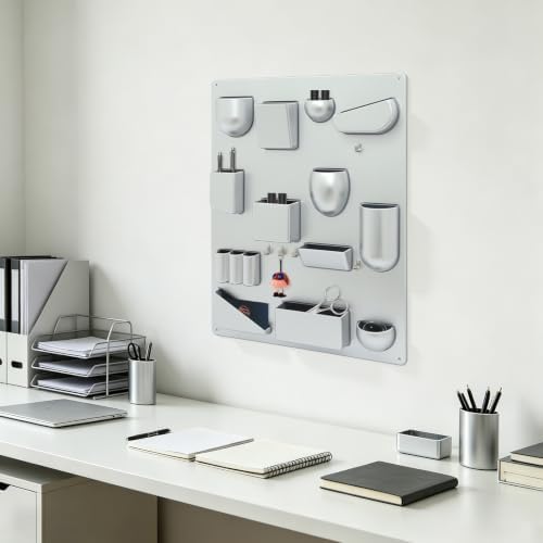 Creative Wall Storage Rack ABS Multi-Grid Storage (Sliver) - Image 2