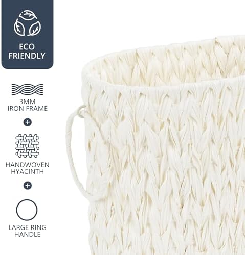 Coeusy Toilet Paper Storage Basket, Wicker Basket for Bathroom Organizer - Image 6