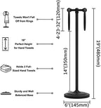 BGL Hand Towel Holder Stand for Bathroom, Hand Towel Stand for Bathroom Counter, Free Standing Towel Racks for Bathroom with Weighted Base,Matte Black - Image 2