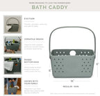 Parker Baby Co. Quick-Dry Bath Caddy Organizer with Handle - Rain, Regular - Image 4