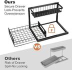REALINN Under Sink Organizer, L-Shaped 2 Tier Pull Out Cabinet Organizer - Image 5