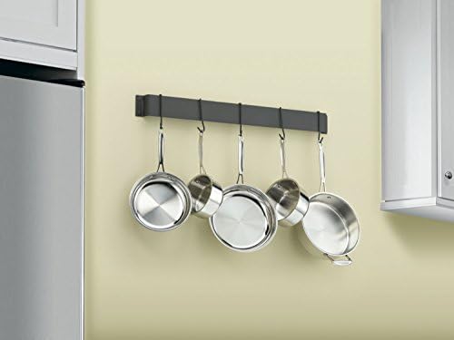 Cuisinart Chef's Classic 33-Inch Bar-Style Wall-Mount Pot Rack, Matte Black - Image 2