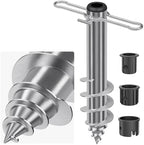 Dolibest Beach Umbrella Sand Anchor, Heavy-Duty Steel Beach Umbrella Holder with 3 Sleeves (Fits 1-2" Poles), Windproof Beach Umbrella Stake, Fully Welded Spiral Base Design for Ultimate Stability by Dolibest