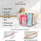 Spectrum Extra Large High Wall Turntable 12.25 in Pack of 2 Charcoal Gray XL Tall Lazy Susan Rotating Organizer for Kitchen Countertop Bath Cabinet Refrigerator Pantry Shelf Under Sink Organization - Image 3
