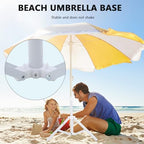 Beach Umbrella Stand Base,Portable Foldable Sun Umbrella Stand White Triangular Iron Support Base for Patio Beach Garden Camping Fishing Outdoor Sunshade Stand - Image 6