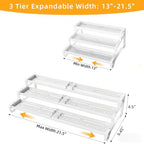 2 Pack Spice Rack Organizer for Cabinet, 13-21.5" Expandable Spicy Shelf - Image 2