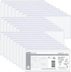 Marspark 100 Pcs 100 Pcs Zip Envelope Poly Clear Pencil Pouch, White by Marspark