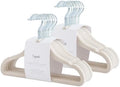 3 Sprouts Velvet Baby Hangers - Non-Slip Hanger for Infant, Toddler, Baby Clothes - Closet Kids Hangers with Slim Design, Nordic Colors, Pack of 30 - Beige by 3Sprouts