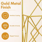 6 Pack Hanging Wall File Organizer, Wall Mount Magazine Rack Metal, Gold - Image 3