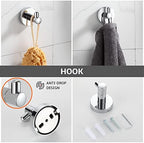 BGL Bathroom Accessory Set Chrome 4 Pieces Bathroom Towel Rack 24 Inches Adjustable Bathroom Hardware Set - Image 5