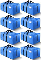 HOMESURE Supports 200lbs Heavy Duty Moving Bags - Strong Zipper & Wrap-Around Handles - Water-Resistant Storage Totes, Durable Alternative to Moving Boxes - 8 Pack - Sky Blue by testVendor01-gamma