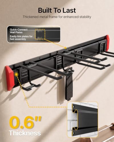 monTEK 32" Garage Tool Organizer Wall Mount, 300 LBS Heavy Duty Tool Rack - Image 4