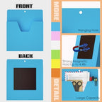 MFTEK Magnetic File Holder 6 Pockets Paper Holder, Hanging File Organizer Office Supplies Storage for Cabinets, Whiteboard, Magnetic Mail Letter Folder for Refrigerator (Classic Color-Mix) - Image 3