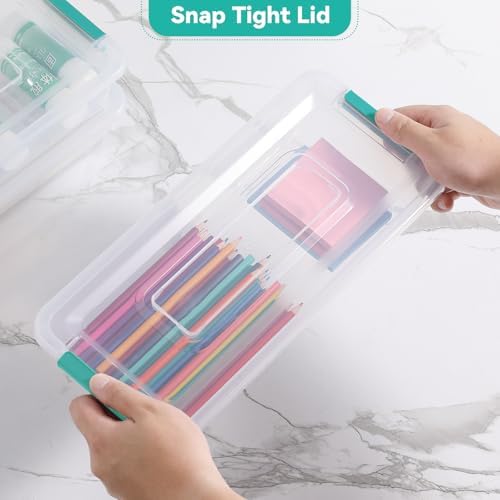 novelinks 4 Quart Clear Plastic Storage Containers with Lids (8 Pack) - Image 6