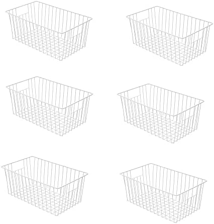 16inch Freezer Wire Storage Organizer Baskets, Household Refrigerator Bins with Built-in Handles by Y.Z.Bros