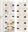 Ofiray-home Over the Door Organizer, 5-Tier Extra Large Storage with 10 Pockets and PVC Label Pouches, 80 lbs Capacity Hanging Closet Organizer, Beige by Ofiray-home