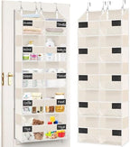 Ofiray-home Over the Door Organizer, 5-Tier Extra Large Storage with 10 Pockets and PVC Label Pouches, 80 lbs Capacity Hanging Closet Organizer, Beige by Ofiray-home