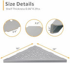 WELLUP Corner Shower Shelf Brushed Nickel 2 Pack,10" Shelf for Tiled Wall - Image 2