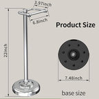 Toilet Paper Holder Stand, Toilet Paper Holder Free Standing,Post Pivoting Design & Stable Weighted Base SUS304 Stainless Steel for Bathroom (Chrome) - Image 6