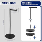 BWE Matte Black Toilet Paper Holder Stand Modern Tissue Roll Holder - Image 6