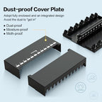 12 Port Patch Panel Blank Keystone Patch Panel Shielded Compatible with LC/SC/ST/FC/USB/HDMI Keystone Jack for Home/Office Ethernet Termination Box - Image 4