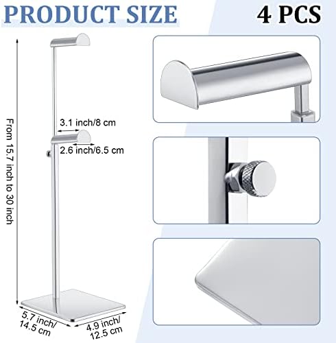Landhoow 4 Pcs Purse Display Stand Stainless Steel Hook Holder,Silver - Image 2