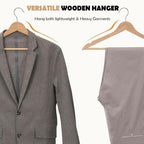Wooden Hangers 30 Pack, Wood Hangers with Extra Smooth Finish - Image 6