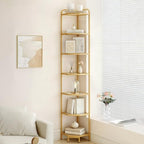 Hzuaneri Corner Shelf Stand, 7-Tier Glass Bookshelf Bookcase, Plant Stand by Hzuaneri