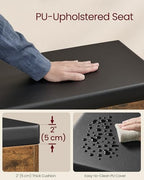 VASAGLE Storage Bench with Cushion, Shoe Bench, 11.8 x 23.6 x 17.3 Inches - Image 5