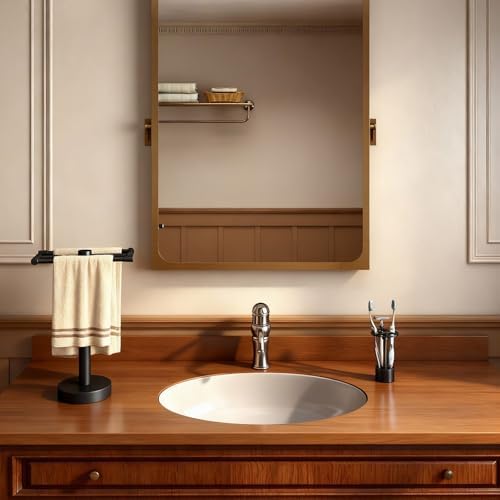 YUMORE Hand Towel Holder Stand Free Standing Countertop Towel Rack Hanger for Bathroom Kitchen - Image 3