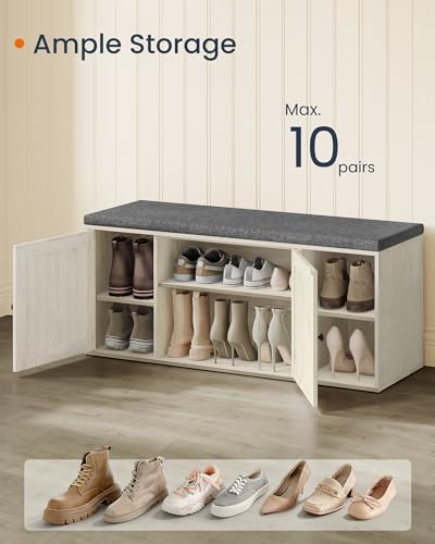 SONGMICS HOME Shoe Storage Bench, Snapsemble Superfast Assembly - Image 5