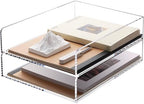 SANRUI Stackable Acrylic Desk Organizer, Paper Tray Organizer, 2-Pack by SANRUI