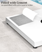 45lbs Patio Umbrella Base, Heavy Duty Stand Outdoor, White - Image 5