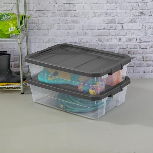 6 Pack 40 Quart Storage Bins with Lids, Underbed Plastic Storage Containers - Image 4