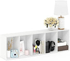Furinno LUDER Book Shelf, 5-Tier Bookshelf, Bookcase with Open Shelves, 9.4 x 15.8 x 52, Easy Assembly, for Living Room, Bedroom, Home Office, White - Image 6
