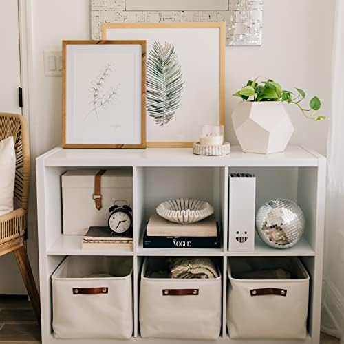 OrganiHaus 16x12.5in Storage Baskets, 3 Pack - Fabric Bins for Shelves - Image 4
