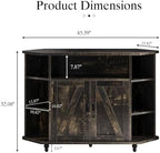 4 EVER WINNER 45" Corner TV Stand for 55-Inch TVs with Storage, Rustic Oak - Image 2