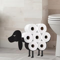 Dog Toilet Tissue Holder,Animal Paper Holders,Decorative Metal Papers Holder,Funny Toilet Animal Storage for Bathrooms,Bathroom Paper Organizer for Extra 8 Rolls Stand & Wall Mounted Art Decor by Ahbuohe