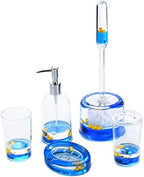 Locco Decor 5 Piece Acrylic Liquid 3D Floating Motion Bathroom Vanity Accessory Set Duck by LoccoDecor