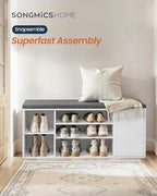 SONGMICS HOME Shoe Storage Bench, Snapsemble Superfast Assembly - Image 3