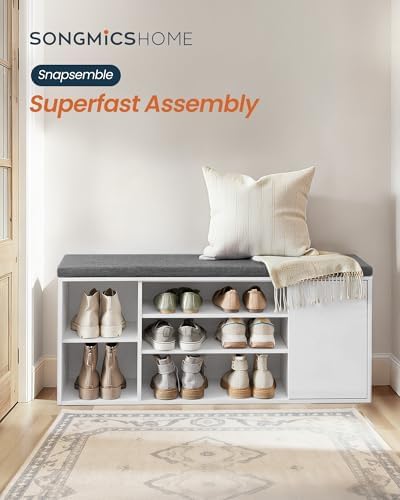 SONGMICS HOME Shoe Storage Bench, Snapsemble Superfast Assembly - Image 3