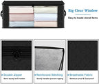 HomeHacks 8-Pack Clothes Organizer Storage Bags, 35L Storage Bins, Black - Image 3