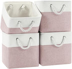 Patvingot 11-Inch Fabric Cube Storage Bins with Handles,4 Pack,Foldable - Image 6
