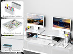 Spacrea Dual Monitor Stand Riser with Drawer and 2 Pen Holders - Image 6