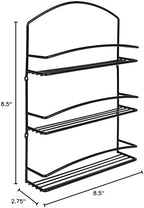 Spectrum Diversified Euro Wall Mount Spice Rack, 3-Tier Spice Rack Organizer for Kitchen Cabinets, Pantry Organizer & Storage, 3 Tier Wall-Mounted Spice Organizer (45410) (Pack of 4) - Image 6