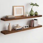 Homeforia 36 Inch Floating Shelves, High-End Solid Pine Wood, Set of 3 by Homeforia