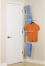 Household Essentials Hinge-It Clutterbuster Valet Family Towel Bar, White - Image 5