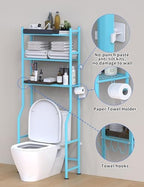 Livilord 3-Tier Over Toilet Storage, Anti-Tip, Blue - Image 5