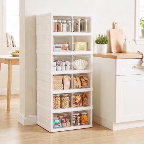 GIANTEX 6-Tier Shoe Rack Organizer, Folding Shoe Storage Boxes, No-Assembly by Giantex