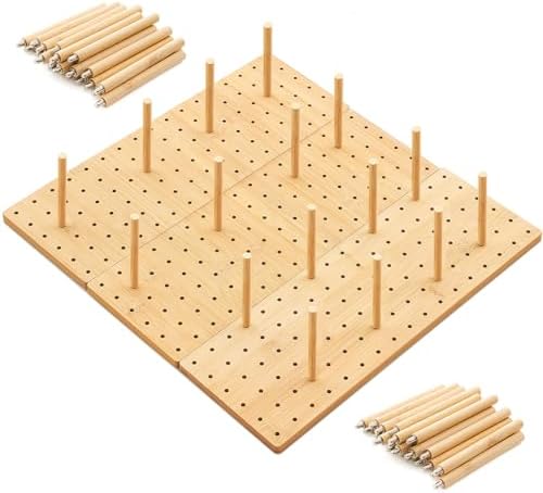 3 Pcs Wood Pegboard Drawer Organizer, Natural Wood, 17 x 5.91 Inch, Bamboo by Kigley